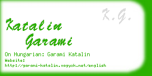 katalin garami business card